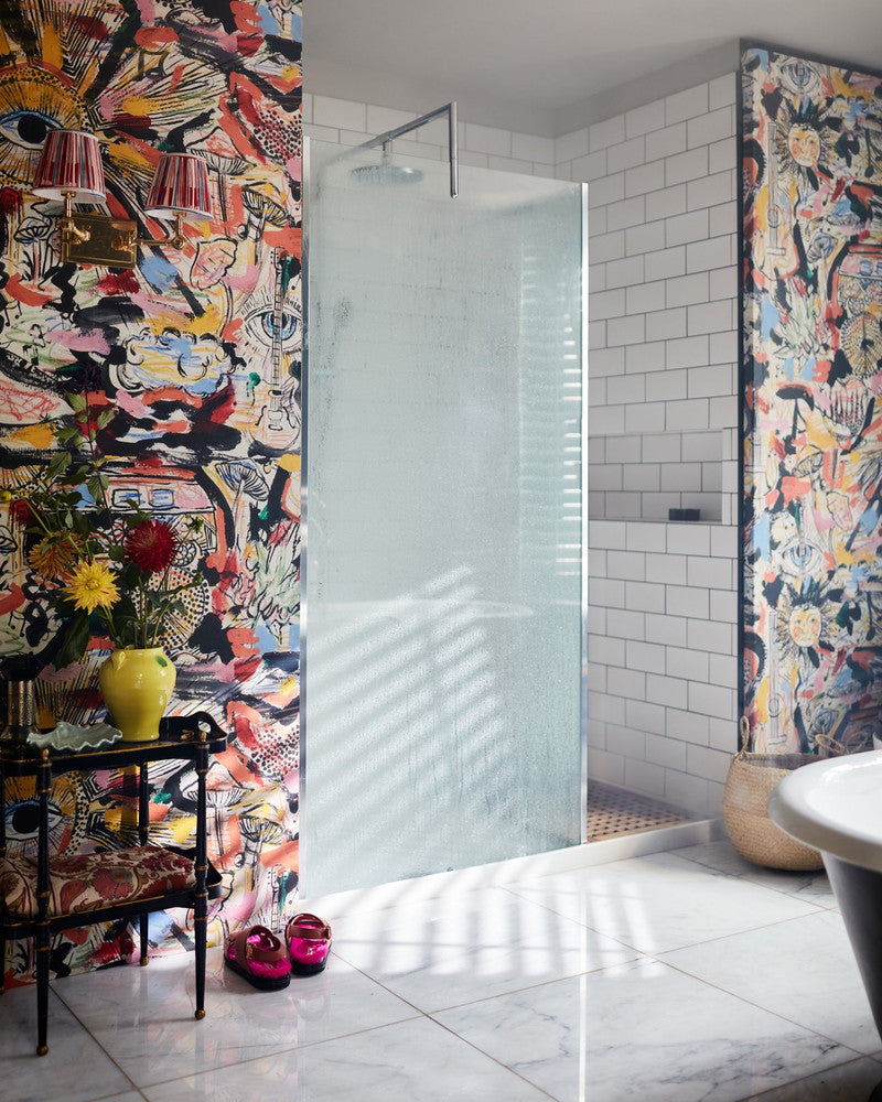 Summer Of '69 Wallpaper by Mind the Gap Designer Wallpaper WOODSTOCK '69 LIFESTYLE COLLECTION Satin Matte Made in Europe Paste the wall 3 rolls x 20.5 x 3.25 yards - Swanky Fabrics -