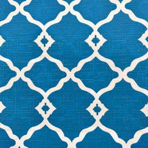 Outdoor Fretwork Onyx Blue by Europatex Fabric