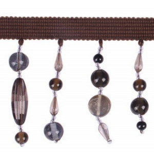 Beaded Couture Fringe Smoke by Europatex Fabric
