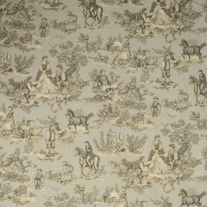 Cavalier Toile Ash On Celadon 578901 by Vervain Fabric