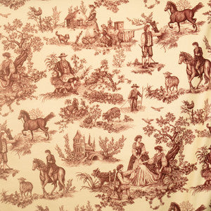 Cavalier Toile Red On Ecru 578905 by Vervain Fabric