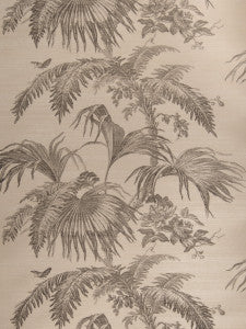 Palm Garden Sisal Charcoal On Dove 660102 by Stroheim Wallpaper