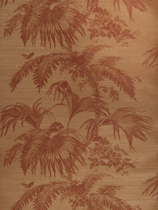 Palm Garden Sisal Cinnabar On Sienna 660103 by Stroheim Wallpaper