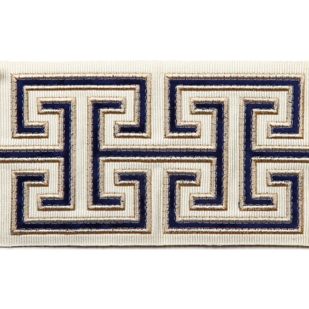 Seville Navy by Europatex Designer Fabric Granada & Seville 53.5% Rayon, 46% Fibranne, 0.5% Polyester 3.90 inches - Swanky Fabrics -