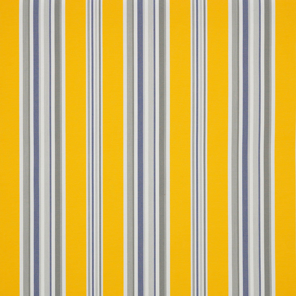 6292 Windsor Yellow / White / Blue / Gray by Sunbrella Fabric Dickson North American Collection - Stripes 100% Solution Dyed Acrylic USA or Imported 10-Year Horizontal: and Vertical: 47 in. - Fabric Carolina -