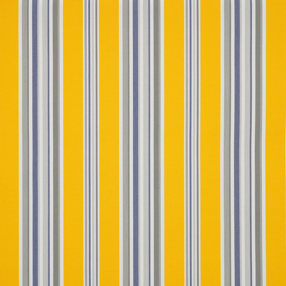 6292 Windsor Yellow / White / Blue / Gray by Sunbrella Fabric Dickson North American Collection - Stripes 100% Solution Dyed Acrylic USA or Imported 10-Year Horizontal: and Vertical: 47 in. - Fabric Carolina -