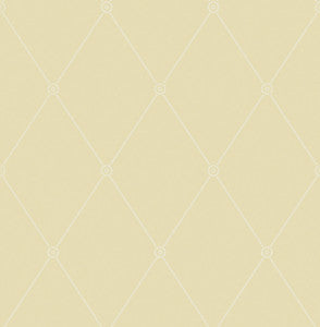 Large Georgian Rope Trellis Straw by Cole & Son Wallcovering