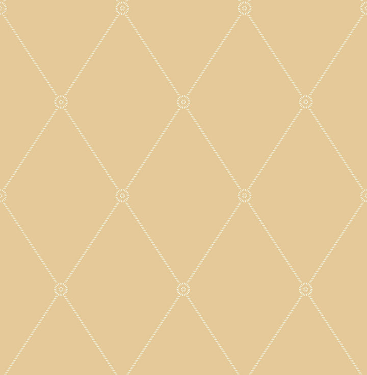 Large Georgian Rope Trellis Yellow by Cole & Son Wallcovering