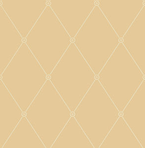 Large Georgian Rope Trellis Yellow by Cole & Son Wallcovering