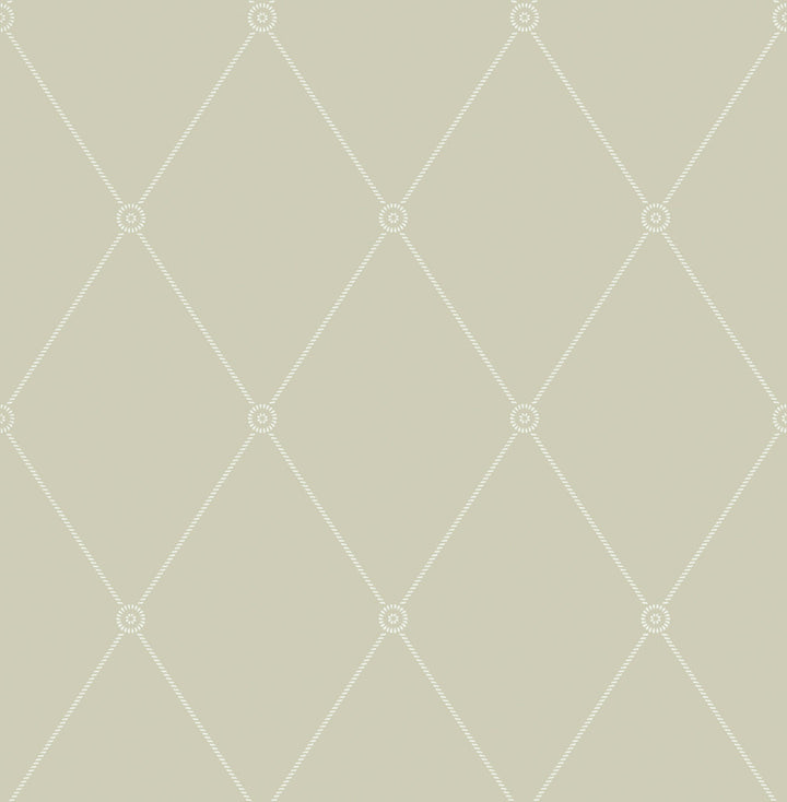 Large Georgian Rope Trellis Olive by Cole & Son Wallcovering