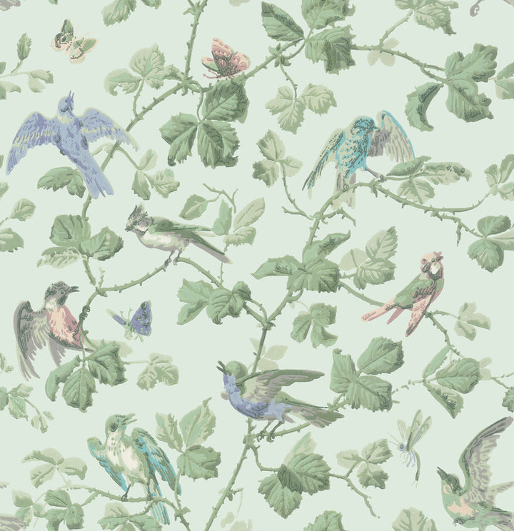 Winter Birds Duck Egg by Cole & Son Wallcovering