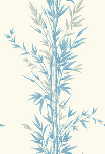Bamboo Blue On Ivory by Cole & Son Wallcovering