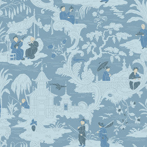 Chinese Toile Blue by Cole & Son Wallcovering