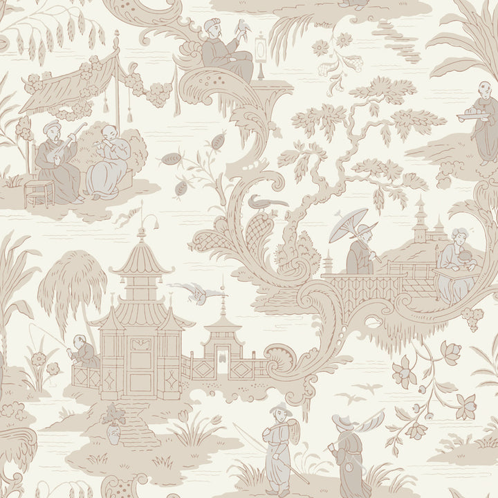 Chinese Toile Neutral by Cole & Son Wallcovering