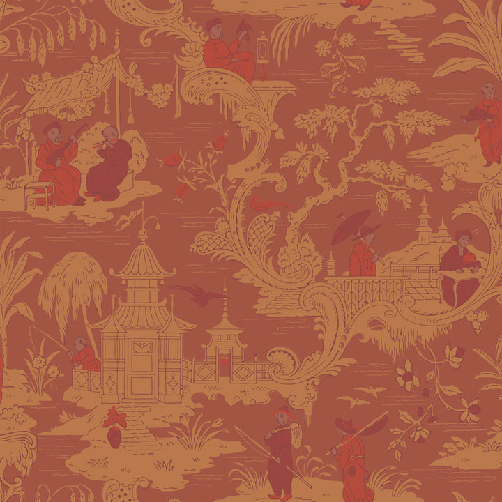 Chinese Toile Red by Cole & Son Wallcovering