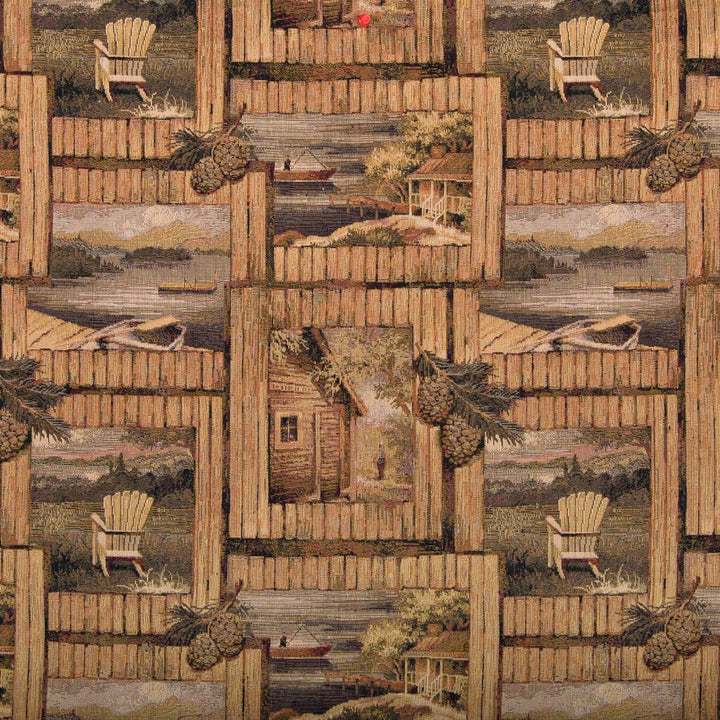 1001 Rustic by Charlotte Fabric Themes of Tapestry II 62% Cotton, 38% Polyester Asia Exceeds 100,000 Wyzenbeek Rubs (Heavy Duty) Horizontal: 14.5" x Vertical: 15" 54 Inches - Fabric Carolina -