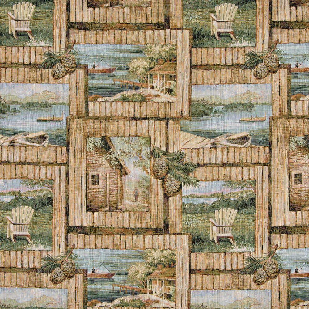 1002 Serenity by Charlotte Fabric Themes of Tapestry II 62% Cotton, 38% Polyester Asia Exceeds 100,000 Wyzenbeek Rubs (Heavy Duty) Horizontal: 14.5" x Vertical: 15" 54 Inches - Fabric Carolina -