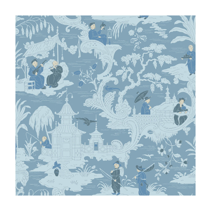 Chinese Toile Blue by Cole & Son Wallcovering COLE & SON ARCHIVE ANTHOLOGY PAPER - 100% United Kingdom - Horizontal: - and Vertical: 21 20.5 - Fabric Carolina -