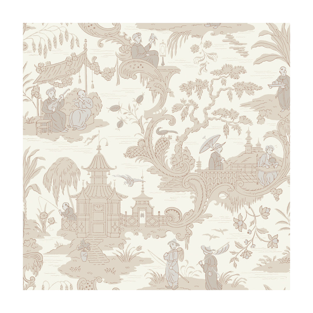 Chinese Toile Neutral by Cole & Son Wallcovering COLE & SON ARCHIVE ANTHOLOGY PAPER - 100% United Kingdom Horizontal: and Vertical: 21 20.5 - Fabric Carolina -