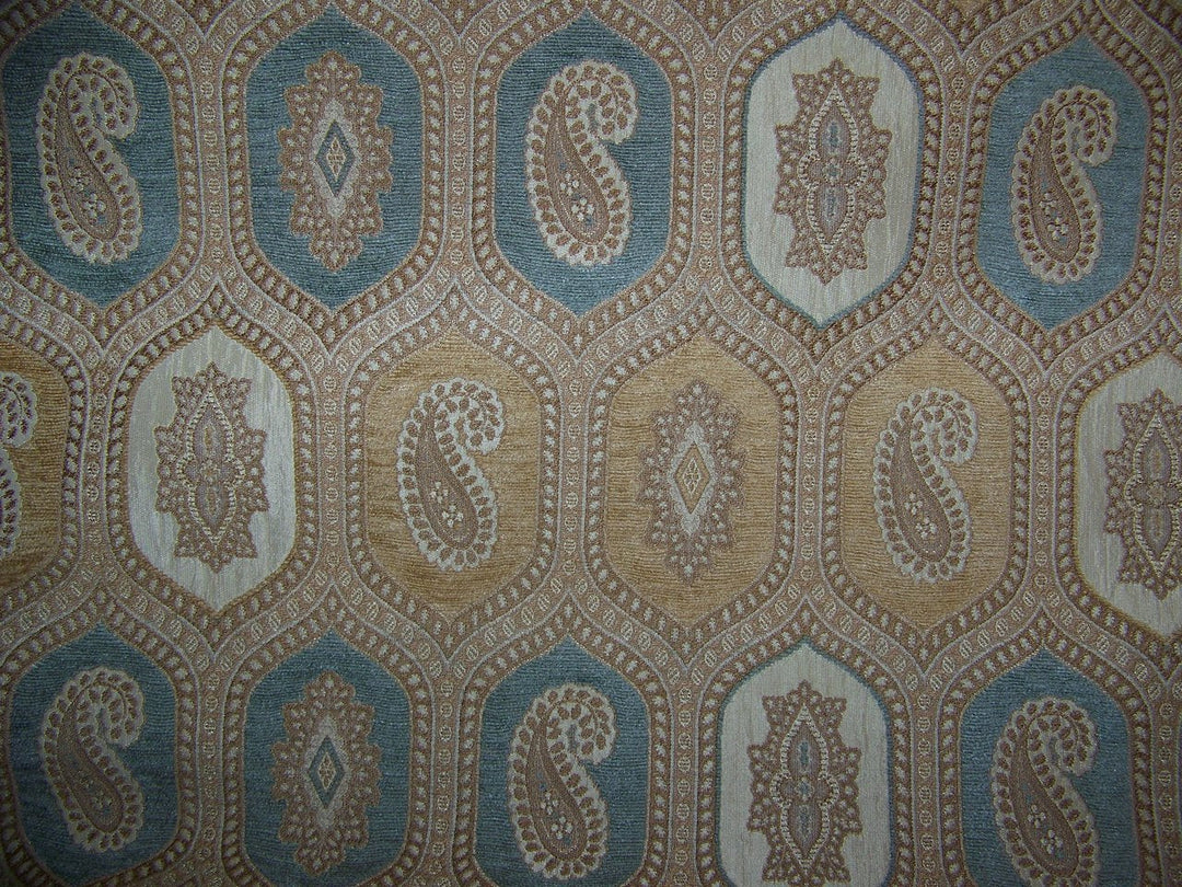 High End Designer Gold and Tan Fabric 3 1/4 Yards