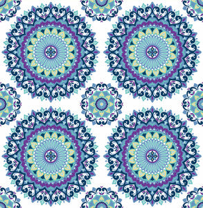 Gemma Indigo Boho Medallion Wallpaper by A-Street Prints