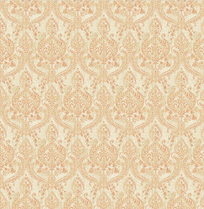 Waverly Rust Petite Damask Wallpaper by A-Street Prints