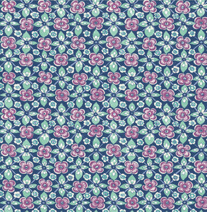 Free Spirit Indigo Floral Wallpaper by A-Street Prints