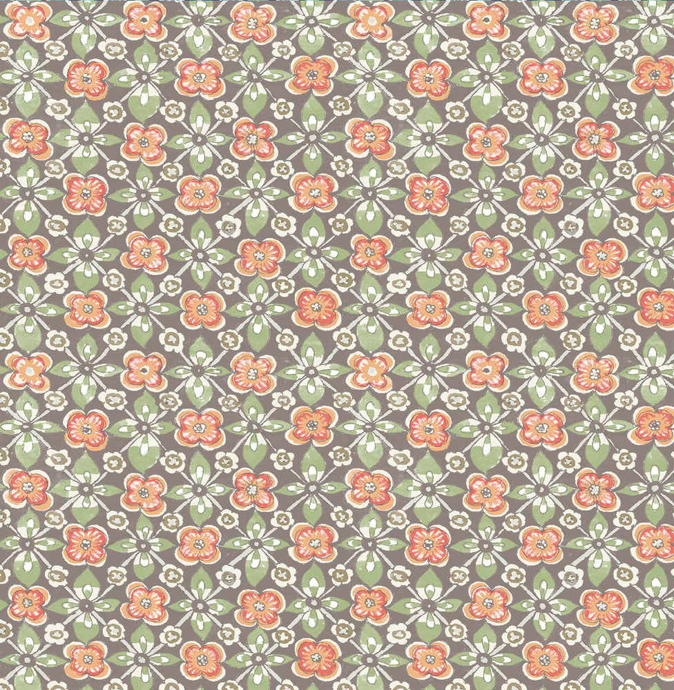 Free Spirit Coral Floral Wallpaper by A-Street Prints Kismet Covers about 56.4 square feet 20.5-in by 33-ft long roll Unpasted 10.5 - Fabric Carolina -