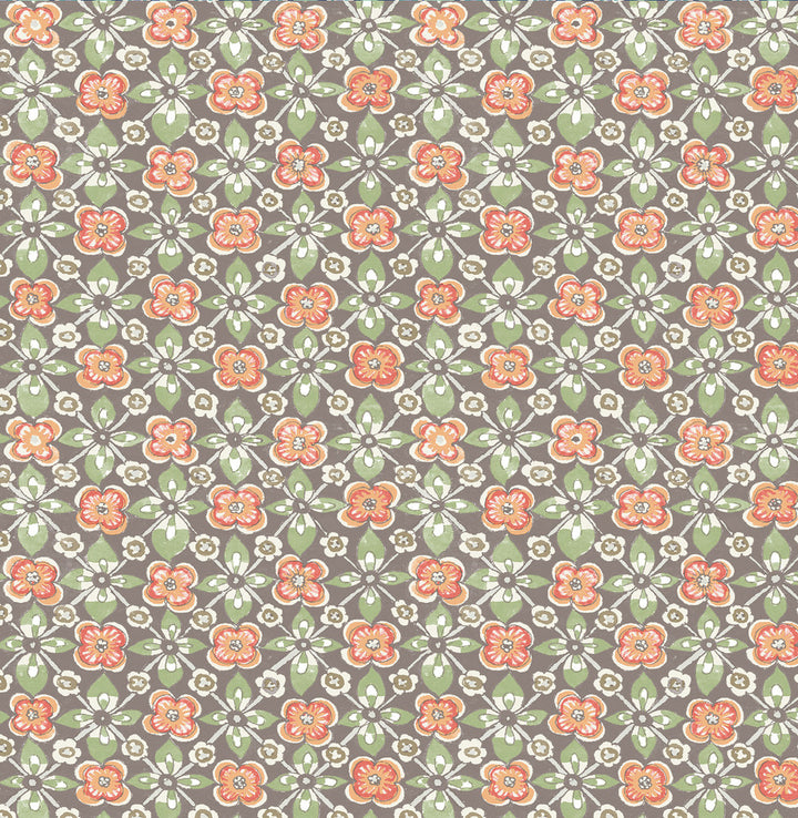 Free Spirit Coral Floral Wallpaper by A-Street Prints Kismet Covers about 56.4 square feet 20.5-in by 33-ft long roll Unpasted 10.5 - Fabric Carolina -
