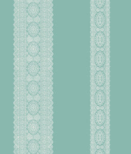 Brynn Turquoise Paisley Stripe Wallpaper by A-Street Prints