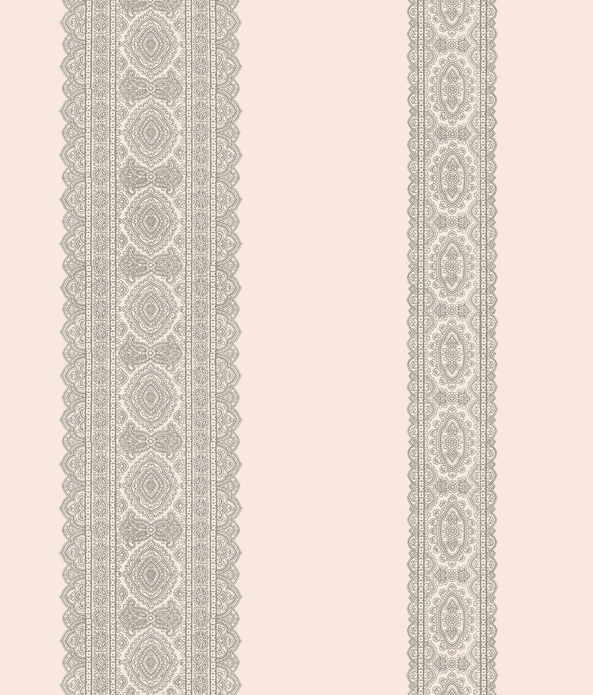 Brynn Grey Paisley Stripe Wallpaper by A-Street Prints Kismet Covers about 56.4 square feet 20.5-in by 33-ft long roll Unpasted 24 - Fabric Carolina -