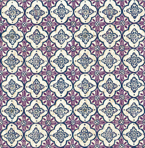Geo Violet Quatrefoil Wallpaper by A-Street Prints