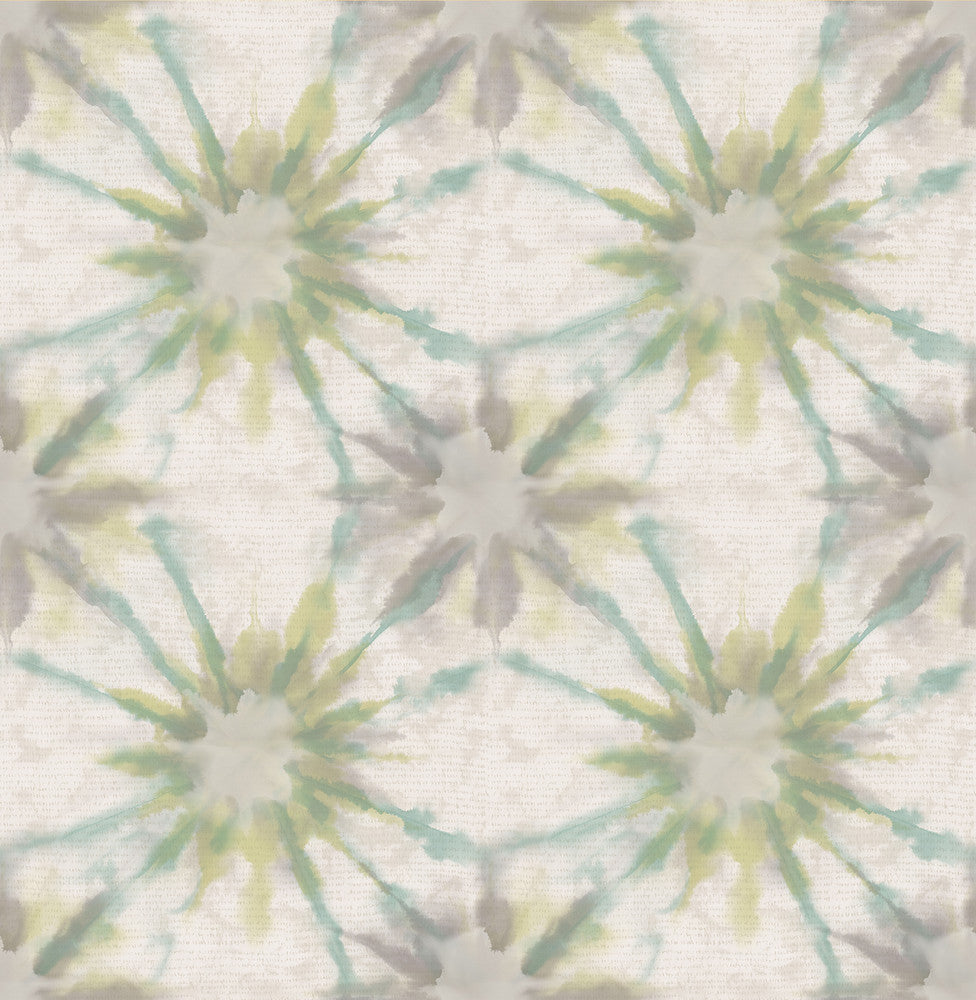Iris Turquoise Shibori Wallpaper by A-Street Prints Kismet Covers about 56.4 square feet 20.5-in by 33-ft long roll Unpasted 10.5 - Fabric Carolina -