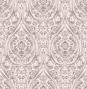 Gypsy Light Pink Damask Wallpaper by A-Street Prints
