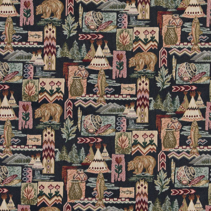 1015 Navajo by Charlotte Fabric Themes of Tapestry II 53% Cotton, 47% Polyester Canada Exceeds 100,000 Wyzenbeek Rubs (Heavy Duty) Horizontal: 25.5" x Vertical: 14" 54 Inches - Fabric Carolina -