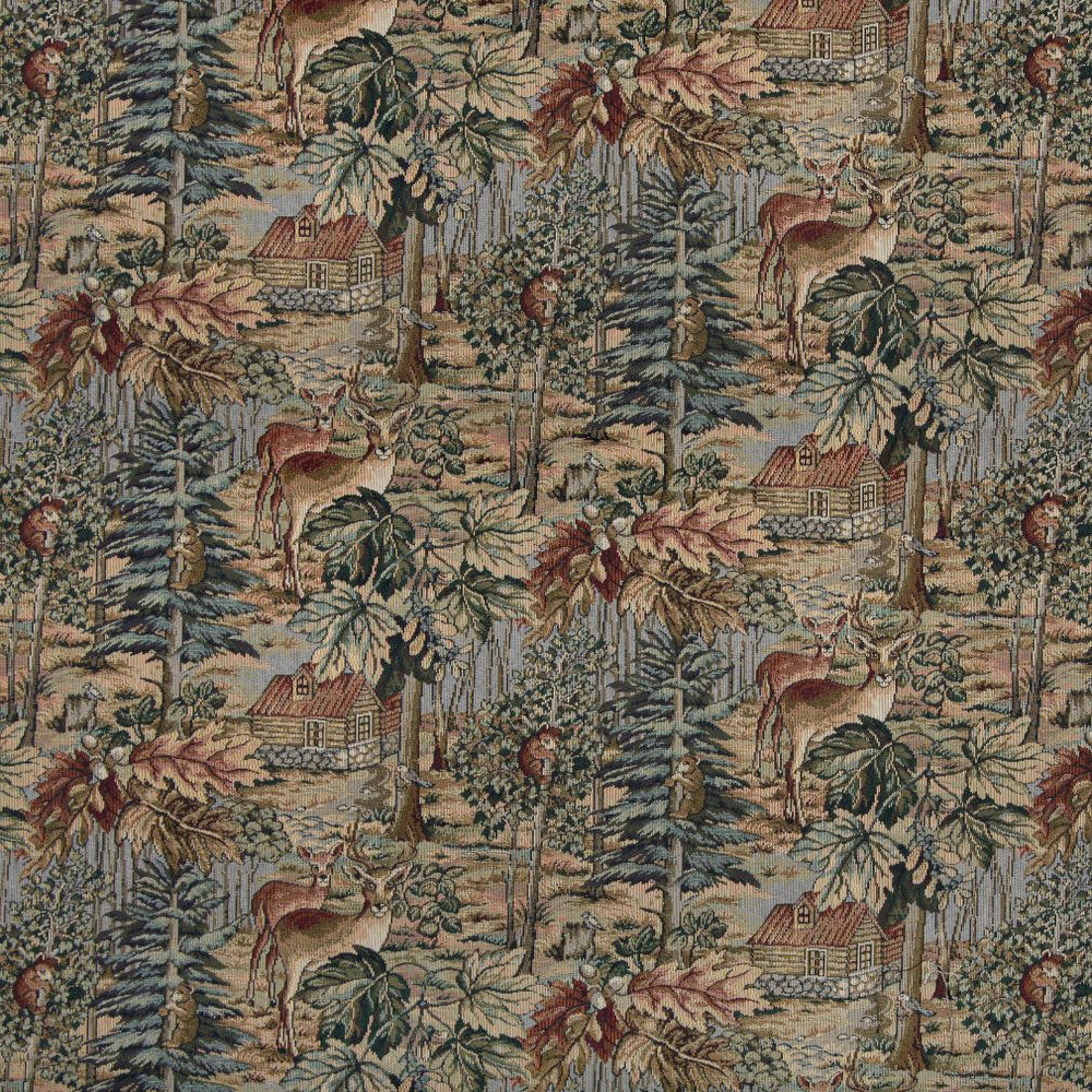 1016 Wilderness by Charlotte Fabric Themes of Tapestry II 54% Cotton, 46% Polyester Canada Exceeds 100,000 Wyzenbeek Rubs (Heavy Duty) Horizontal: 31" x Vertical: 14" 54 Inches - Fabric Carolina -