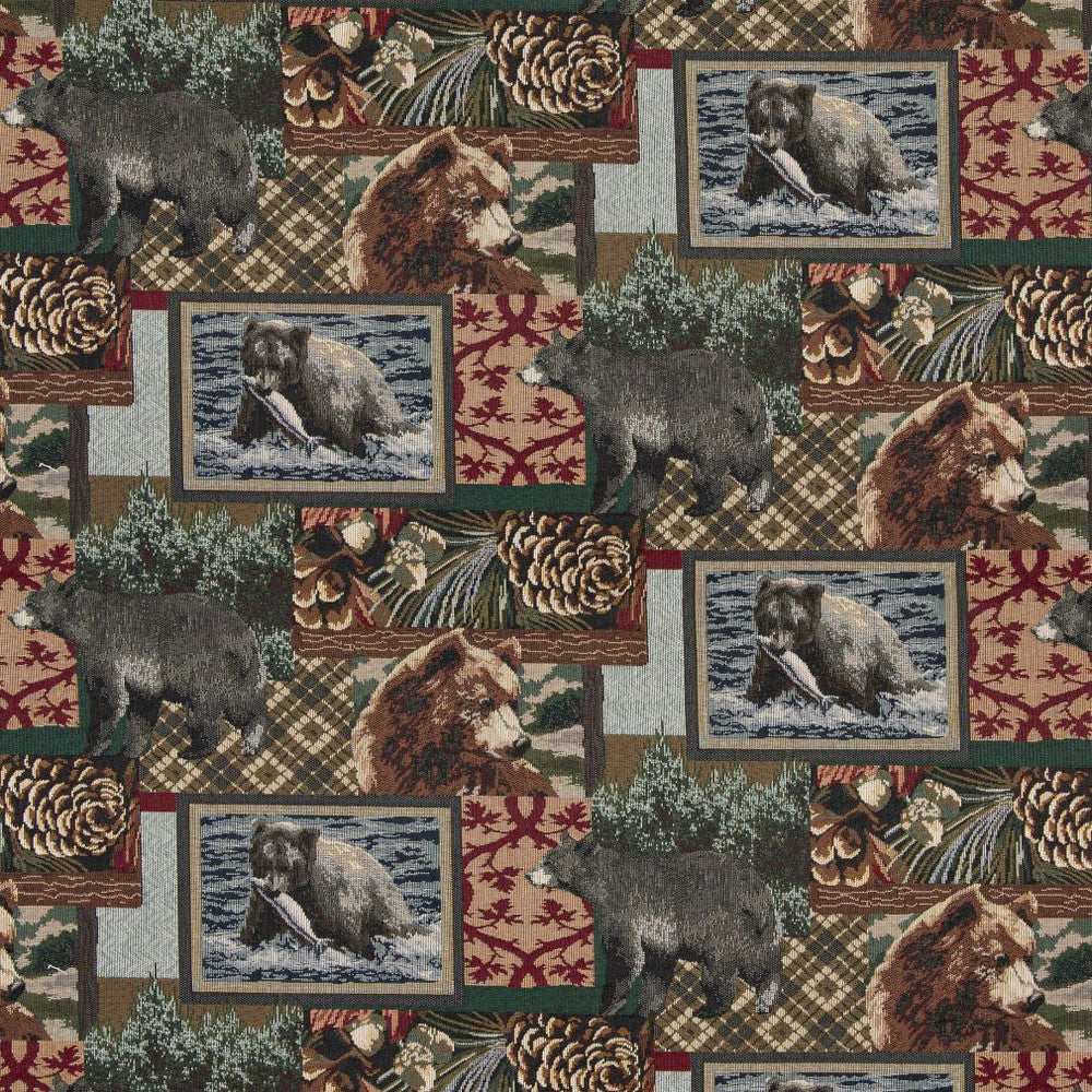 1018 Wildlife by Charlotte Fabric Themes of Tapestry II 54% Cotton, 46% Polyester Canada Exceeds 100,000 Wyzenbeek Rubs (Heavy Duty) Horizontal: 29" x Vertical: 14.5" 54 Inches - Fabric Carolina -