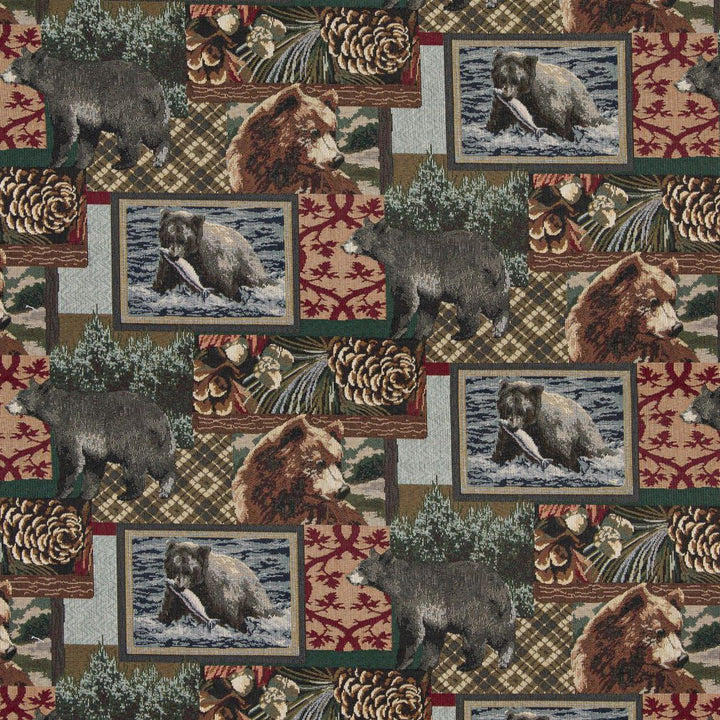 1018 Wildlife by Charlotte Fabric Themes of Tapestry II 54% Cotton, 46% Polyester Canada Exceeds 100,000 Wyzenbeek Rubs (Heavy Duty) Horizontal: 29" x Vertical: 14.5" 54 Inches - Fabric Carolina -