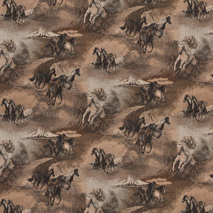 1021 Mustang by Charlotte Fabric Themes of Tapestry II 54% Cotton, 46% Polyester Canada Exceeds 100,000 Wyzenbeek Rubs (Heavy Duty) Horizontal: 25.5" x Vertical: 14" 54 Inches - Fabric Carolina -