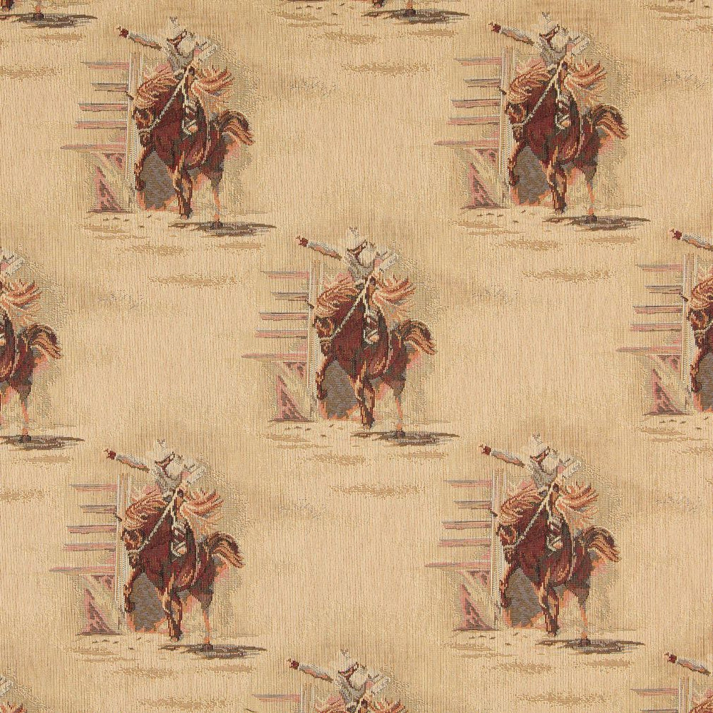 1022 Rodeo by Charlotte Fabric Themes of Tapestry II 54% Cotton, 46% Polyester Canada Exceeds 100,000 Wyzenbeek Rubs (Heavy Duty) Horizontal: 12.5" x Vertical: 14" 54 Inches - Fabric Carolina -