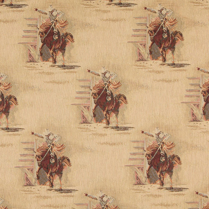 1022 Rodeo by Charlotte Fabric Themes of Tapestry II 54% Cotton, 46% Polyester Canada Exceeds 100,000 Wyzenbeek Rubs (Heavy Duty) Horizontal: 12.5" x Vertical: 14" 54 Inches - Fabric Carolina -