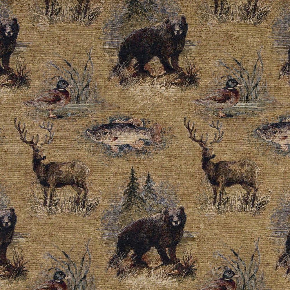1027 Marsh by Charlotte Fabric Themes of Tapestry II 55% Cotton, 45% Polyester Asia Exceeds 100,000 Wyzenbeek Rubs (Heavy Duty) Horizontal: 15" x Vertical: 16" 54 Inches - Fabric Carolina -