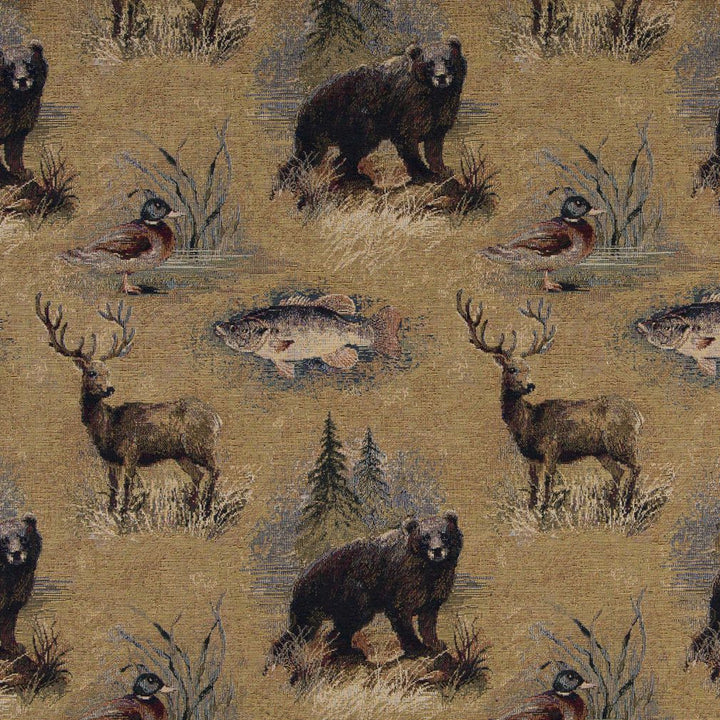 1027 Marsh by Charlotte Fabric Themes of Tapestry II 55% Cotton, 45% Polyester Asia Exceeds 100,000 Wyzenbeek Rubs (Heavy Duty) Horizontal: 15" x Vertical: 16" 54 Inches - Fabric Carolina -