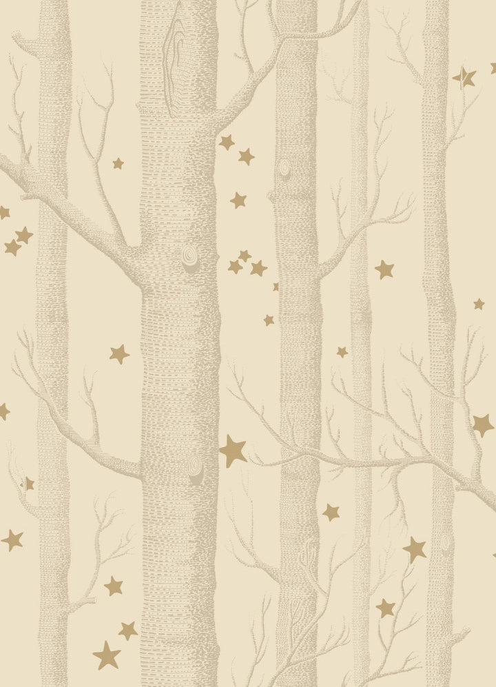 Woods & Stars Buff & Gold by Cole & Son Wallcovering