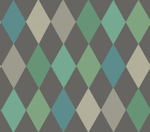 Punchinello Teal On Char by Cole & Son Wallcovering