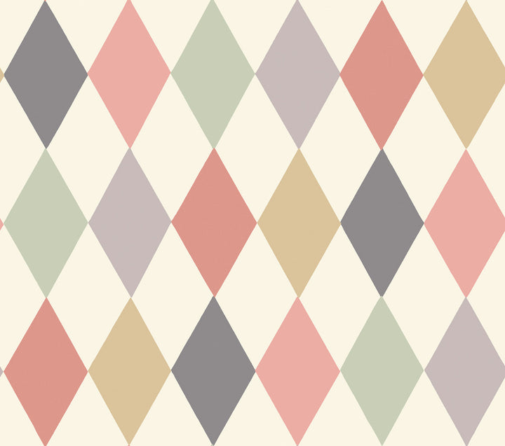 Punchinello Coral & Grn by Cole & Son Wallcovering