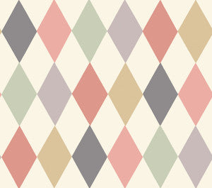 Punchinello Coral & Grn by Cole & Son Wallcovering