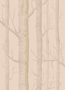 Woods Pink/Gilver by Cole & Son Wallcovering