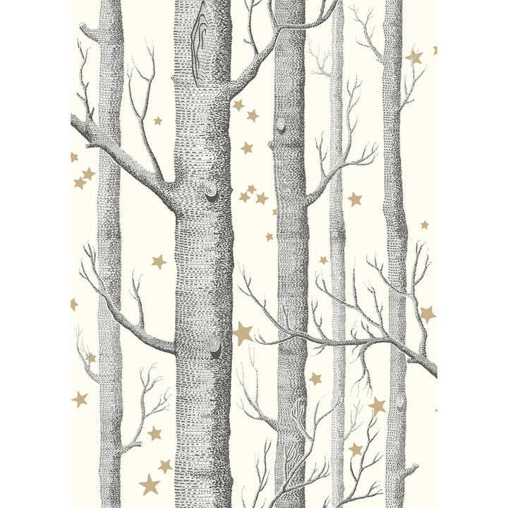 Woods & Stars Black &White by Cole & Son Wallcovering COLE & SON WHIMSICAL PAPER - 100% United Kingdom - Horizontal: - and Vertical: 28.3 20.5 - Fabric Carolina -