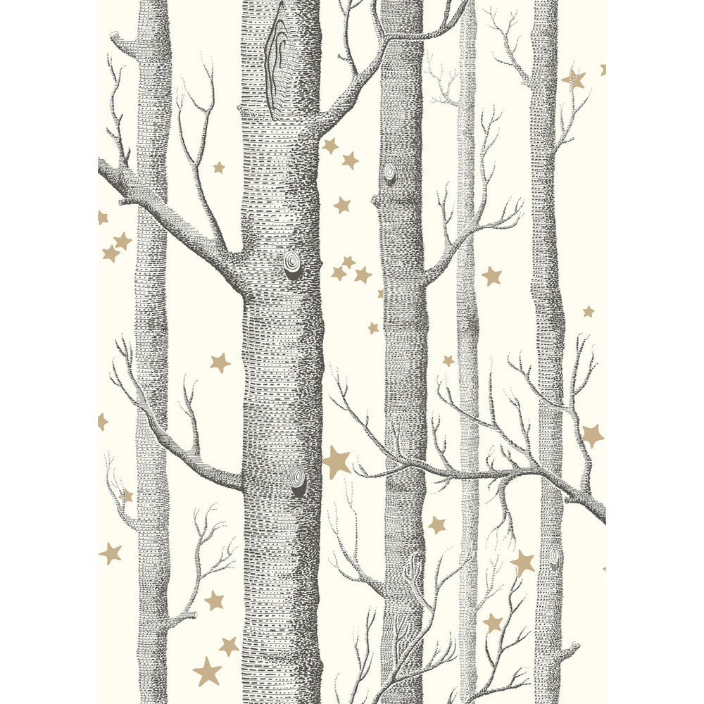 Woods & Stars Black &White by Cole & Son Wallcovering COLE & SON WHIMSICAL PAPER - 100% United Kingdom Horizontal: and Vertical: 28.3 20.5 - Fabric Carolina -